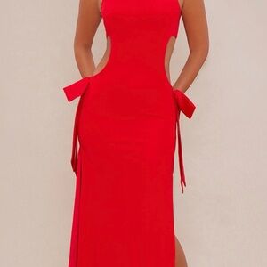 Fashion Nova Vibrant Red Bow Dress